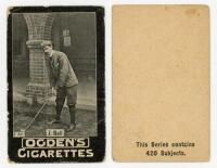 Ogden's Tabs Cigarettes 'General Interest' Series F (1902) cigarette card no. 351, J. Ball. Printed to verso 'This Series contains 420 subjects'. Very slight rounding to corners, light creasing and some wear to edges otherwise in good condition - golf