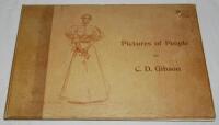 'Pictures of People'. C.D. [Charles Dana] Gibson. First edition, New York and London 1896. Large format book in original decorative boards, comprising reproductions of Gibson's pen and ink sketches of American Society. Six illustrations feature golf, 'For