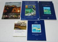 Golf 147th Open Championship, Carnoustie 2018. Official fold out pocket guide and course map boldly signed by Phil Mickelson. Some wear, generally good condition. Sold with six Alfred Dunhill golf brochures, including three official programmes for the Alf