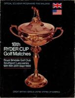 Ryder Cup 1969. Royal Birkdale. Official programme for the tournament held 18th- 20th September 1969 with official daily draw sheet for Friday 19th. Originally from the collection of Peter Alliss with letter of authentication signed by Allis. Annotations 
