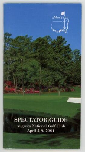 U.S. Masters. Augusta National Golf Club, 2nd- 8th April 2001. Official Spectator's Guide booklet and three draw sheets for Thursday &amp; Friday, 5th &amp; 6th, Saturday 7th, and Sunday 8th April. G/VG - golf