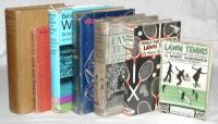 Tennis biographies, histories etc. Six first edition hardback titles including four with original dustwrappers in generally good condition. 'Things That Matter in Lawn Tennis', J.C.S. Rendall, London 1930. 'Lawn Tennis', L.A. Godfree &amp; H.B.T. Wakelam,