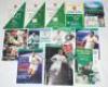 England v South Africa 1952-2004. Eleven official programmes for international matches played at Twickenham in 1952, 1961, 1969, 1992, 1995, 1997, 1998, 2000, 2001, 2002 and 2004, including original tickets for the 2001 and 2004 matches. Also one away pro