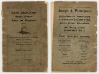 Rugby League. 'New Zealand Rugby League Tour in England 1926-27'. Fred A. Marsh. Published by the Rugby Football League, Manchester 1926. Pre-tour brochure previewing the 1926/27 New Zealand tour of Great Britain with profiles, portraits, fixtures etc. Or