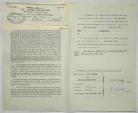 Charlton Athletic. Original official four page agreement/ contract between Michael Alfred Bailey and Jack Phillips, Secretary of Charlton Athletic to play for Charlton for the 1958/59 season. Signed by Bailey and Phillips in ink and dated 24th March 1959 