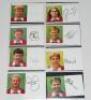 Manchester United. Selection of twenty official United colour 'half' club cards. Each signed by the player featured. Signatures are Butt, Berg, Casper, Clegg, Keane, Cole, Cruyff, Coton, Irwin, P. Neville, May, McClair, Scholes, Poborsky, Solskjaer, Sheri - 2