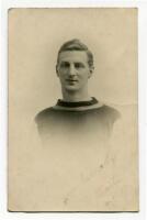 Norman Waite. Crystal Palace 1921-1923. Sepia real photograph postcard of Waite wearing Palace shirt in cameo. Signed and dated (11-3-22) below the image by Waite but sadly now fading, though legible. Postcard by T.H. Everett Studios of Crystal Palace. Ho