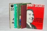 World Cup 1966. Five first edition hardback autobiographies of members of the England World Cup winning team or coaching staff, each with good dustwrapper unless stated. Three signed titles are 'My Soccer Life', Bobby Charlton, Sportsmans Book Club, Londo