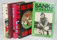 World Cup 1966. Four hardback autobiographies of members of the England World Cup winning team, each with good dustwrapper unless stated. Two signed titles are 'Goals From Nowhere!', Martin Peters, Sportsmans Book Club, London 1970, signed to the title pa