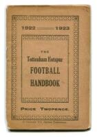 'The Tottenham Hotspur Football Handbook 1922-1923'. Official club handbook. Original wrappers. 40pp. Printed by C. Coventry of Tottenham. Some breaking to the spine paper of the handbook, very minor loss to corners of rear wrapper otherwise in very good 