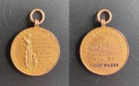 Frederick 'Fanny' Ingram Walden. Northampton Town, Tottenham Hotspur &amp; England 1909 to 1927. England v Scotland. War-time Military International, Goodison Park 1916. Original 9 carat gold medal awarded to Walden for his appearance for England who play