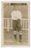 Thomas Forman. Tottenham Hotspur 1910-1911. Sepia real photograph postcard of Forman, full length, in Spurs attire. Title to lower left hand border. F.W. Jones, Tottenham. Postally unused. Good/very good condition - football<br><br>Tom Forman played in ei