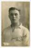 Matthew Forster. Tottenham Hotspur 1920-1929. Excellent mono real photograph postcard of Forster, half length, in Spurs jersey. Nicely signed by Forster 'Yours truly, Matt'. W.J. Crawford of Edmonton. Postally unused. Light soiling otherwise in good/very 