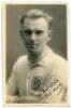 Percy Charles Austin. Tottenham Hotspur 1926-1928. Mono real photograph postcard of Austin, half length, in Spurs shirt. Name to lower border. Nicely signed in ink to the lower right hand corner 'Best Wishes. Percy Austin'. W.J. Crawford of Edmonton. Good