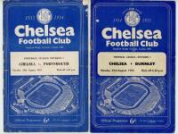 Chelsea F.C. 1953/54-1955/56 and 1957/58. A good run of official 'home' match programmes for League, F.A. Cup and representative matches played at Stamford Bridge. 1953/54 lacking v Preston North End 28th November 1953, v Manchester United 12th December 1