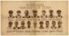 Australian tour of England 1934. Original advertising laundry sheet featuring head and shoulders images of the sixteen members of the Australian touring party. Title 'Australia's Cricket Test Team. Well laundered sportswear gives confidence. Send us your