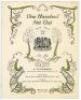 John Wisden &amp; Co. 1850-1950. Official programme, table plan and invitation for 'A Luncheon to mark the First Century of John Wisden &amp; Co. Ltd.', held at Cafe Royal, London, 18th May 1950. The eight page programme with decorative wrappers incorpora