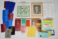 Somerset C.C.C. 1950s-2000s. Box comprising a selection of mainly Somerset cricket related ephemera, the odd item signed. Contents include 'Somerset County Cricket Club Players, Photographs and Statistics 1891-2002', Eddie Lawrence 2002. Limited edition n