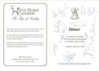 'Dinner to celebrate the return of The South African Touring Team to Canterbury after 29 years'. Official menu for the dinner held on 25th June 1994. Signed in ink to the front and inside by thirty Kent and South African players. Signatures include Iggles