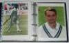 Test and County signatures 1980s/1990s. Black file comprising a good selection of colour press photographs (some mono), magazine cuttings, the odd scorecard etc. A good number signed by the featured player. Over one hundred signatures in total with some d - 3