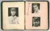 Autograph book early 1920s. Small autograph album comprising twenty nine real photograph cigarette cards laid down to pages, including Godfrey Phillips and J.E. Pattreiouex series. Seven cards are signed in ink to the photograph by the featured players. S - 3