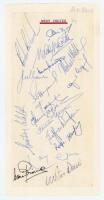 West Indies tour of Australia 1984. Card signed in ink by sixteen members of the touring team including Lloyd, Marshall, Greenidge, Walsh, Logie, Garner, Richardson etc. Card laid down. G - cricket