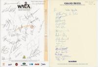 West Indies 2000/01. Western Australia Cricket Association official sheet signed by twenty three members of the West Indies team in Australia. Signatures include Samuels, Black, Lara, Cuffy, Collymore, Walsh, Chanderpaul, Adams etc. Sold with a 'Grand Hot