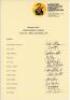 Western Australia v Tasmania 1987-1990. Five official Western Australia autograph sheets for matches played v Tasmania in the period, all fully signed by the Tasmania team. Signatures include Boon, Bradshaw, Ellison, Wellham, Cox, Gilbert, Campbell, Gilbe - 3