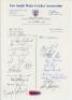 New South Wales 1982-1986. Three official autograph sheets, New South Wales v Western Australia 1982, v Western Australia 1984 and v South Australia 1986. Each sheet signed by both teams. Signatures include McCosker, Toohey, Bennett, T. Chappell, Matthews - 2