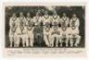 Australian tour to England 1909. Two mono real photograph postcards of members of the 1909 Australian touring party. Players are V.S. Ransford depicted head and shoulders in cameo, and A. Cotter in bowling pose. Both postcards by Davidson Bros., London. S - 3