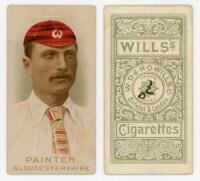 Wills's Cigarettes 'Cricketers'. W.D. &amp; H.O. Wills, Bristol &amp; London, 1896. Individual card of Painter (Gloucestershire) from the series of fifty. Small ink annotation to verso, otherwise in good/ very good condition - cricket