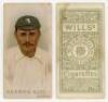 Wills's Cigarettes 'Cricketers'. W.D. &amp; H.O. Wills, Bristol &amp; London, 1896. Individual card from the series of fifty, of Alec Hearne, Kent. Minor staining, otherwise in good/ very good condition - cricket