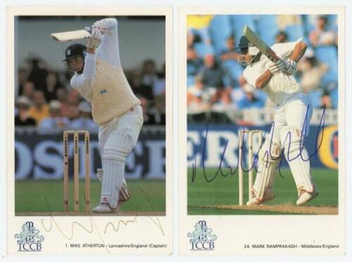 Classic Cricket Cards 'International Cricketers' series. A good selection of cards from the series, each signed to the front by the featured player. Card numbers are 1, 7, 24, 104, 165, 167-169, 171, 179, 180, 198, 202, 225, 250, 271, 276, 280, 287, 301, 