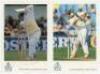Classic Cricket Cards 'International Cricketers' series. A good selection of cards from the series, each signed to the front by the featured player. Card numbers are 1, 7, 24, 104, 165, 167-169, 171, 179, 180, 198, 202, 225, 250, 271, 276, 280, 287, 301, 