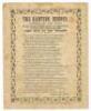 Albert Craig. 'The Kentish Heroes, Captained by Lord Harris. On their grand triumph against the Australians, at Canterbury, August 4th 1886'. Single page thirty six line poem in six stanzas printed on plain back card with decorative floral border. The poe