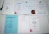 Kent C.C.C. signed menus and ephemera 1980s-2000s. Red binder comprising a selection of signed menus, first day cover, programme etc. Official menus include 'The Graham Cowdrey Benefit Dinner', Wellesley House, 9th May 1997, signed to the front by Graham,