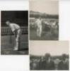 Kent C.C.C. player postcards 1940s. Seven mono real photograph plain back postcards of Kent players, each depicted in cricket attire in various poses. Players are B.R. Edrich, J.W. Martin, F. Ridgway, E. Crush, T.G. Evans, A.W.H. Mallett, and A.H. Phebey. - 3