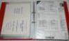 Kent C.C.C. 1944-1997. Red folder comprising approx. twenty five official scorecards for notable matches, some later cards signed. Scorecards include Middlesex &amp; Essex v Kent &amp; Surrey, Lord's 26th August 1944. Kent v Yorkshire, 18th- 21st May 1945 - 2