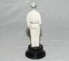 William Clarke. China figure of Clarke in cricket attire. To base 'William Clarke. Founder of Trent Bridge 28th May 1838'. 6.5&quot; tall. G - cricket - 2