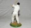 Geoff Boycott. Royal Doulton china figure of Geoff Boycott. Boycott is depicted in batting mode wearing England cap with bat raised playing a stroke. Approximately 9.5&quot; tall. Limited edition 137/8114. Produced in 1996. G - cricket - 2