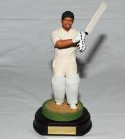 Sachin Tendulkar. India. Endurance Ltd cold-cast porcelain cricketing figures of Tendulkar. Complete with plinth and bat. Approx 8.5&quot; tall. Limited edition 106/5000, with certificate. From the collection of Gordon Ross, sports journalist and author.