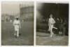 Surrey v Gentlemen of England, The Oval 16th- 18th April 1906. Five early original mono photographs, each depicting a member of the Gentlemen team entering or leaving the field of play for the opening match of the 1906 season. Players featured are W.G. Gr - 2