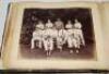 Marlborough College 1889 and 1890. Large original black photograph album containing forty six large original photographs of football/rugby, cricket, both with and without blazers, hockey XI, the shooting team, 6th form, various school houses, the brass ba - 2