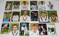 County player photographs 1990s/2000s. A large selection of over one hundred and fifty colour photographs of County players, mainly official player portraits, the majority signed by the featured player. Counties featured are Derbyshire (1), Durham (1), Es