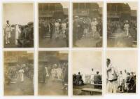 Yorkshire. Roy Kilner. Yorkshire &amp; England 1911-1927. A collection of twelve original small mono candid photographs taken at Kilner's benefit match, Yorkshire v Middlesex, Headingley, Leeds, 25th- 28th July 1925. The photographs depict players enterin