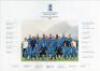 'England One Day Squad. Triangular Series v South Africa &amp; Zimbabwe 2000'. Official colour photograph of the England players and support staff. The photograph, by Vivian Allen, Cape Town, with mount overlay with printed title and players names to bord