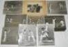 Cricket press photographs early 1900s-1950s. A selection of twenty four original mono press photographs of match action, player portraits etc. Action photographs feature Vijay Manjrekar (India), Cyril Washbrook, Colin Cowdrey, Frank Tyson, Raman Subba-Row