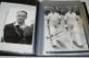 Don Bradman 1938-1948. Black file comprising a selection of thirty three original and restrike press photographs of Bradman, the majority in match action from Ashes Test of the late 1930s and 1948, others at functions, travelling, press portraits etc. Fou - 2