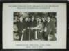 'Jack Hobbs Presenting Cricket Equipment to Star Comp. Winners. Imperial C.C. Paddington C.C. Lynchmere C.C.'. Original mono photograph of Hobbs presenting bats in the 'Basement of Jack Hobbs Shop, Fleet Street. Monday Sept. 17th 1928'. 8&quot;x6.5&quot;,