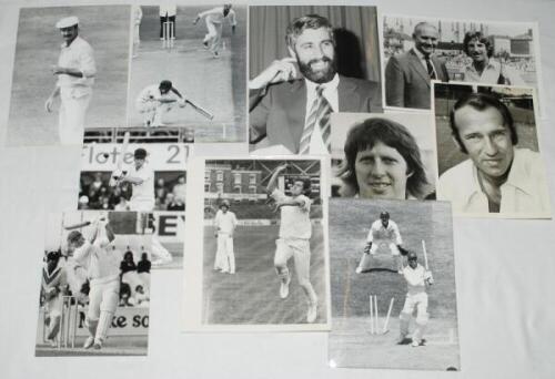 England v Australia 1974-1981. Forty eight original mono press photographs comprising match action from Test and one day internationals played in England and Australia, player portraits etc. Players featured include Bob Willis, Alan Knott, Mike Brearley, 